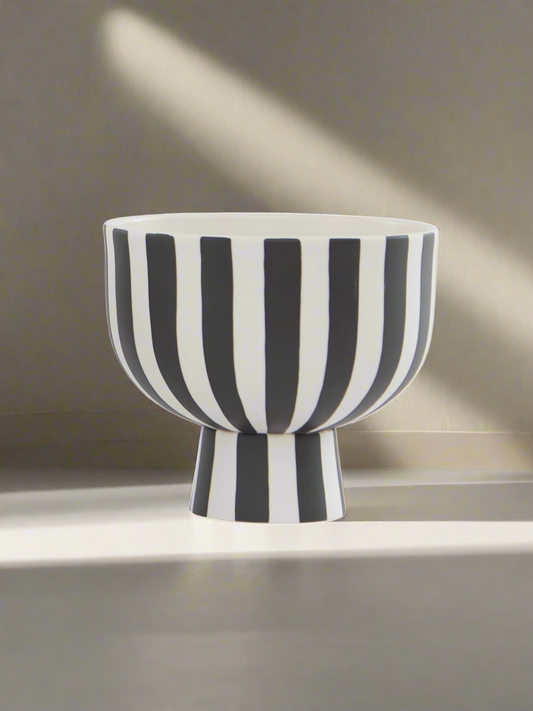 toppu bowl - large, black + white